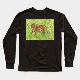 Tiger in Green Jungle Long Sleeve T-Shirt